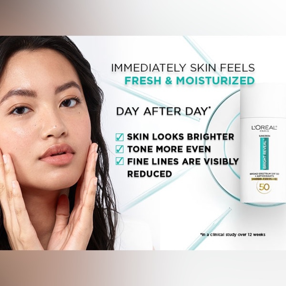 L’Oréal Paris Bright Reveal Dark Spot Serum & Broad Spectrum Daily SPF 50 Lotion - Picture 13 of 16